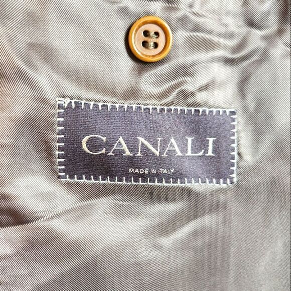 Canali Men's Wool Blazer Made in Italy Brown Size 52R - Picture 6 of 9